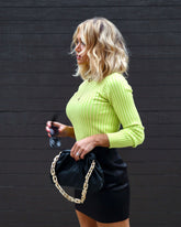 Macie Satin Mini Skirt - Black